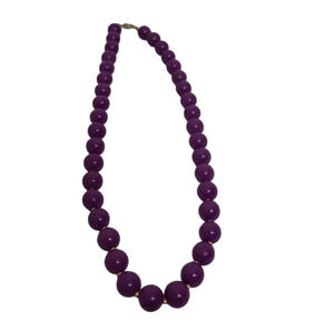 Marvella Purple Gold Beaded Necklace